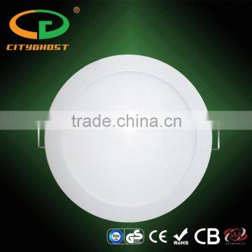 Die-casting AL Frame White Color 900LM Ceiling Lighting 6 Inch Round LED Panel 12W