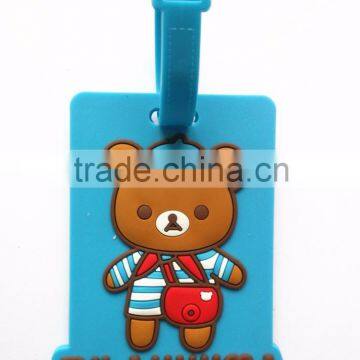 Newest Luggage Tag PVC Cut Cartoon Custom Rubber Bag Tags for Airlines