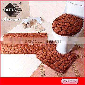 Anti-slip Pvc polyester memory foam bathroom carpets and rugs