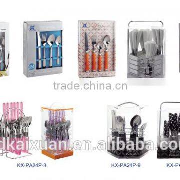 Hot Sale Cheap Stainless Steel Plastic Handle Cutlery Set photo-5