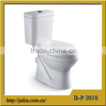 3018 Fashionable Western Washdown Two Piece Toilet dual flush toilet adjustable P-TRAP toilet cubicles size