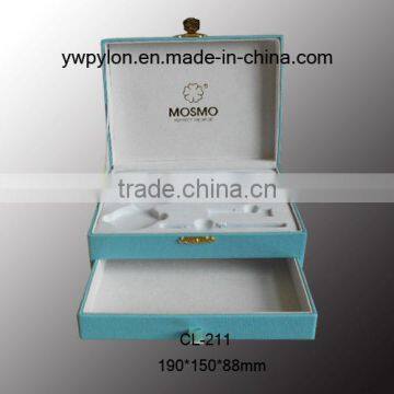 Newly design hot sell leather jewelry case box from alibaba china