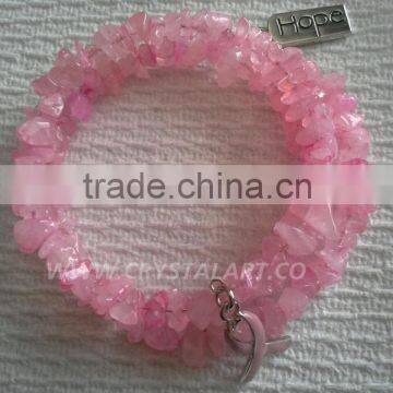 Rose Quartz Chips Bracelet