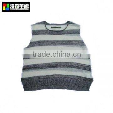 Ladies Fancy Knit Top In Linen, Women Striated Vest