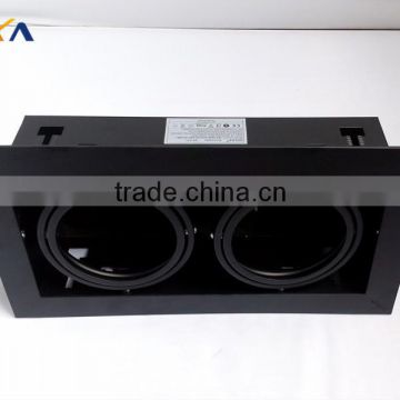 square black aluminum recessed ar111 downlight frame