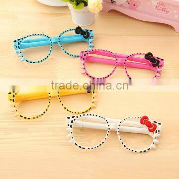 New fahion cheap cute design plastic creative fancy glasses pen