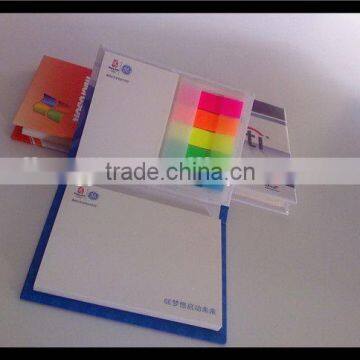 Combined sticky memo set with hard cover, Customized logo printing