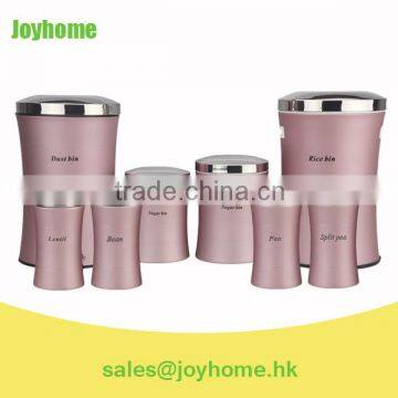 wholesale price colorful kitchen stainless steel canister set