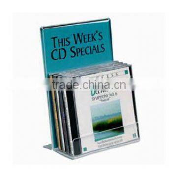 Acrylic table top CD DVD display rack