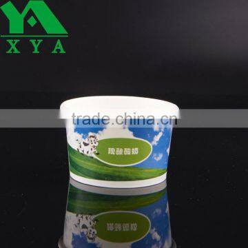 custom printed food to go yogurt paper cups