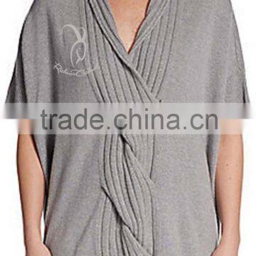 2015 Fashion Design V-Neck Pure Cashmere Sweater