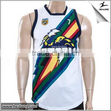 free sample no logo Dye-Sublimation Printing national sleeveless rugby jerseys singlets