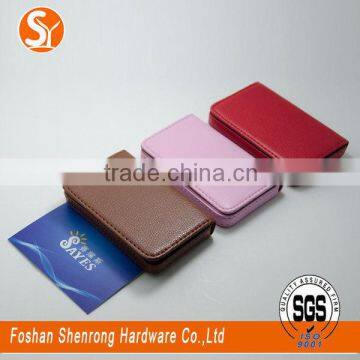 luxury credit leather material card holder with magnet closure switch manufacturer wholesale