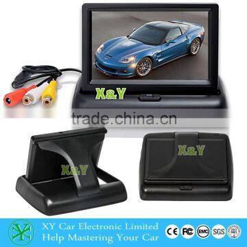 4.3 inch car foldable lcd monitor, security car lcd monitor ,car monitor XY-2046