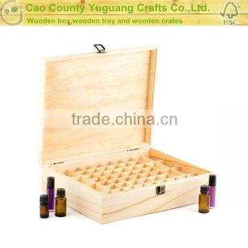 68 bottles pine wood essential oil organizer with roller bottle holder