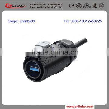 Economic Best Sell Usb 3.0 Version Connector Circular Waterproof Usb 3.0 Receptacle Two Sided Usb Cable photo-2