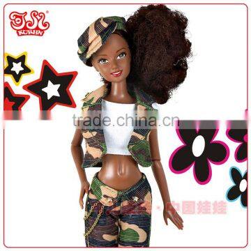 17inch Amrican black doll afro plastic fashion doll