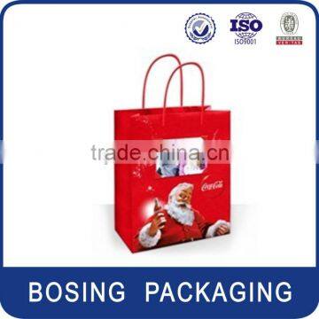 Christmas paper shopping bag for promotion