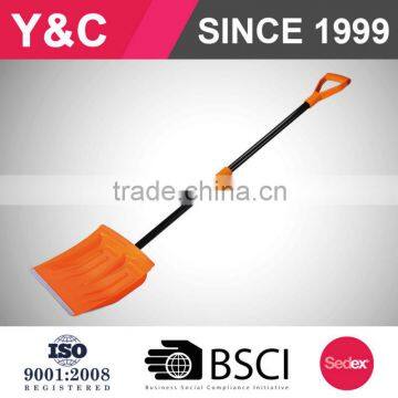 wholesale and retail for europe and america 54''heavy duty plastic head and steel pole snow shovel and heated snow shovel