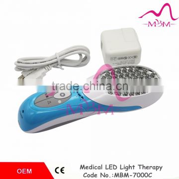 Rechargeable LED red/yellow/blue Light Therapy professional pdt 4 in 1 facial led therapy device