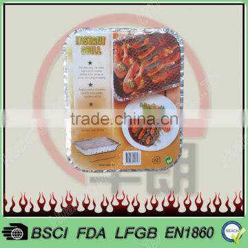 2015 Factory Supply Small Instant Grill, Disposable Grill, Instant BBQ Grill 22*22*5cm