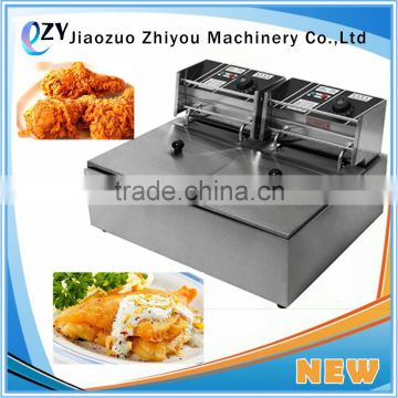 2016 Hot Popular Commercial Electric 6L Double Pan Fryers Deep Fryer With Stainless Steel(whatsapp:0086 15039114052)