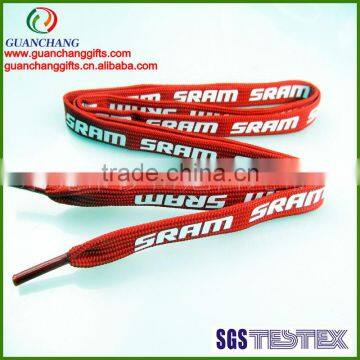 OEM custom logo printing tubular shoelace