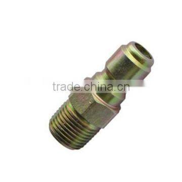 Male to female quick connect zinc plated steel plug coupler