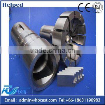 Meat pump rotor with vane and pump shaft