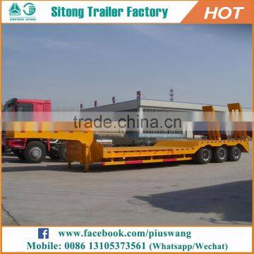 Inexpensive Lowboy Trailer Height 60-100 Tons For Construction Machinery Low Bed Truck Trailer photo-3