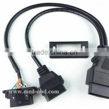 Type Y Adapter OBDII 16pin to 2 16pin OBD2 Y Connector Cable