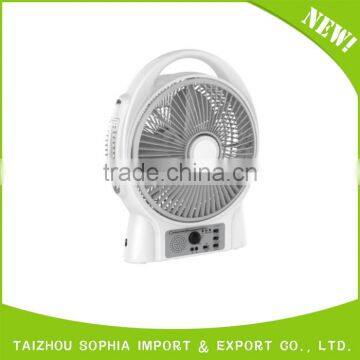 Taizhou Hot Sale Portable 12 Inch China Rechargeable Fan,white Table Fan photo-2