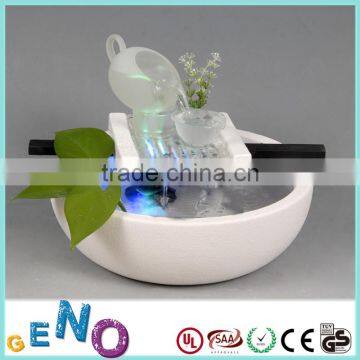 indoor high-end office glass&ceramic water fountain