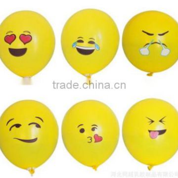 2016 Children Toys Inflatable Emoji Party emulsion Balloon Printing