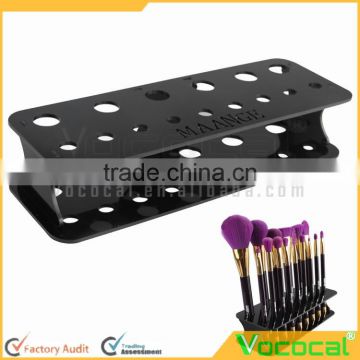 15-Hole Acrylic Black Cosmetic Makeup Brush Toothbrush Shaped Brush Display Holder Stand Organizer