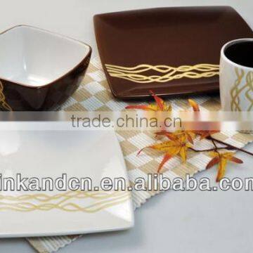 KC-00254/unique coffee table sets/square plate/square bowl/mug