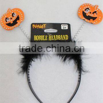 Halloween pumpkin shape hairband wire headband bobble headband