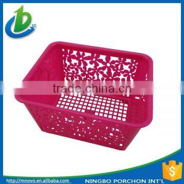 Brigt Colorful Small Handle Plastic Rectangle Basket photo-4