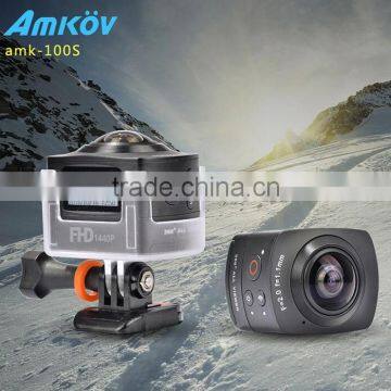 Factory Sale 360 Degree VR Waterproof Wifi Sport Camera Outdoor Mini Video Camera With Multifunctional photo-6
