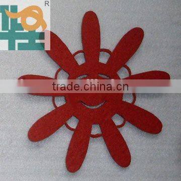 Red Flower Shape Placemat for Househould Use photo-5