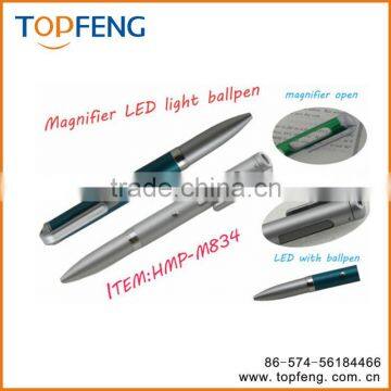 reading pen with magnifier/magnifier pen/2 in 1 reading magnifier pen/pen with magnifying glass