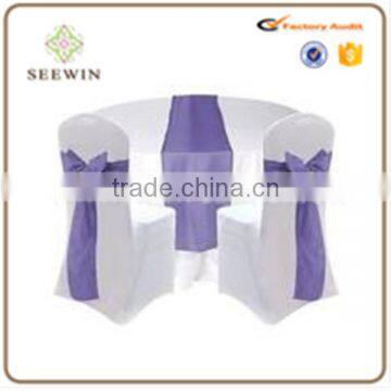 Cheap plain chair cover and table cloth factory