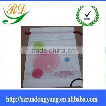 green recycle CPE Plastic Drawstring Packaging Bags