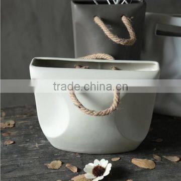 Ceremic Modern Design Bag Shape Flower Vase photo-6