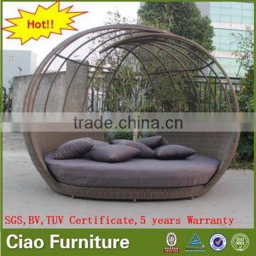 Outdoor Leisure Sun Bed Garden Furniture Rattan Daybed photo-5