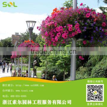 SOL Durable Self-watering Grow Pots Lamp Post Green Modular Vertical Planter