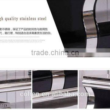 European Luxury Stoving Varnish Stainless Steel TV Stand/cabinet for Living Furniture(black) photo-3