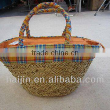 popular seagrass handmade fashion summer straw tote bag