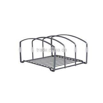 4 Compartments Office Desktop Metal Mesh Books Documents Pantry Rack photo-2