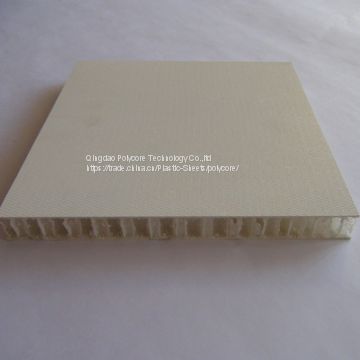 light weight stiffness FRP polypropylene honeycomb  sandwich panel